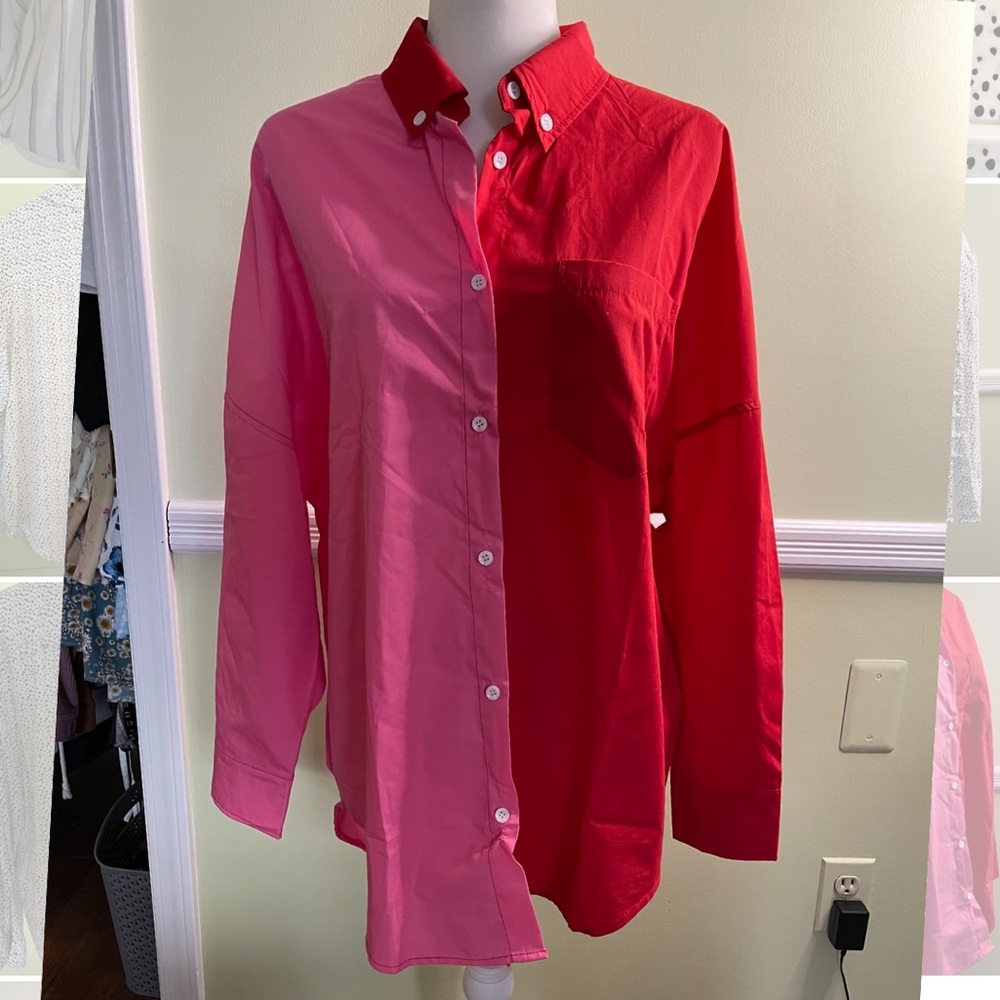 Two toned Button down